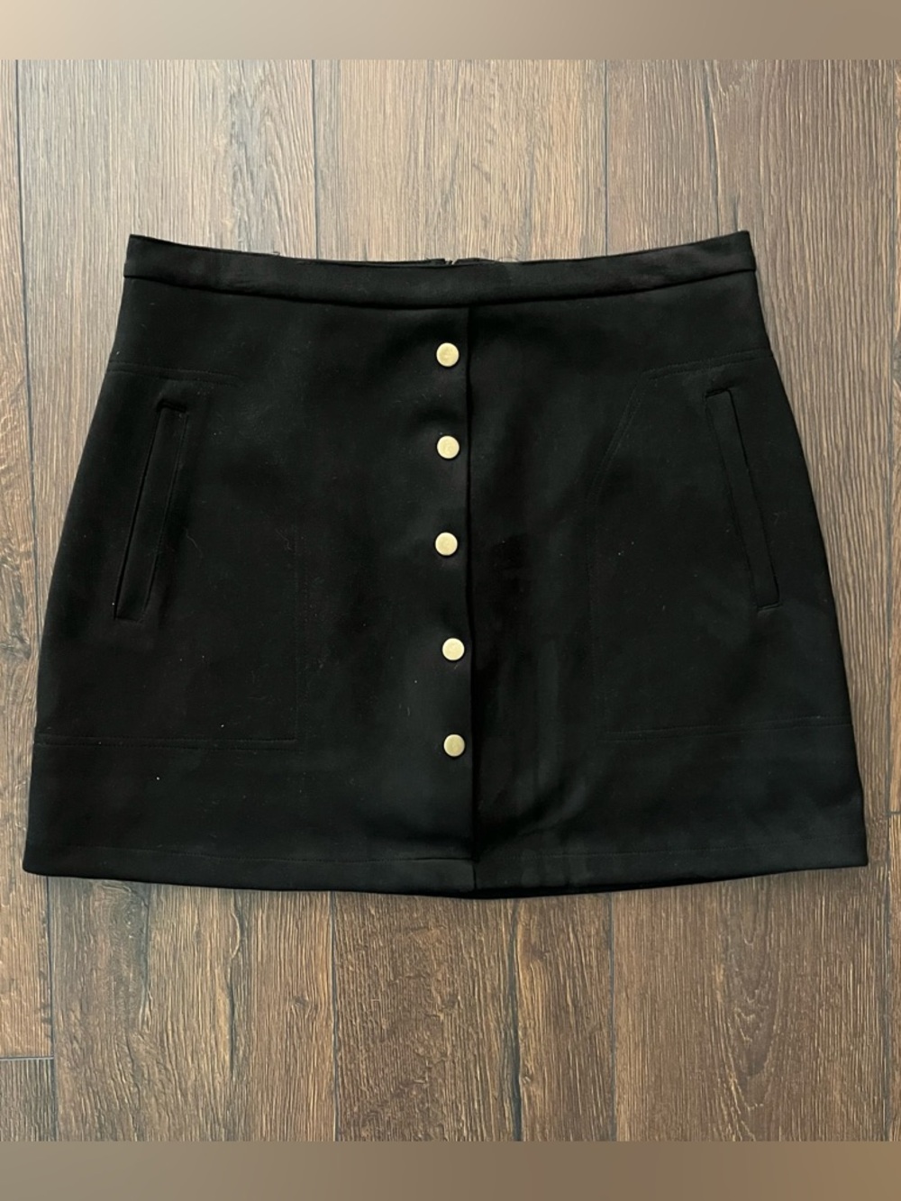 Classic Black Lined Mini Skirt